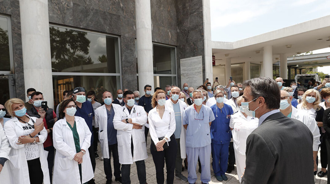 Ο Κυριάκος Μητσοτάκης στο ΑΧΕΠΑ της Θεσσαλονίκης 