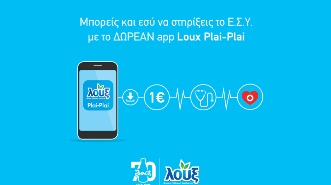 Loux plai-plai, η εφαρμογή που στηρίζει το Εθνικό Σύστημα Υγείας