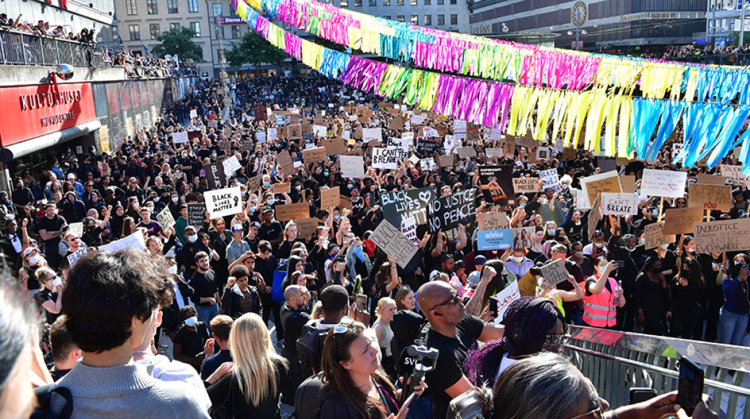 Σουηδία - Διαδηλώσεις για τη δολοφονία του Τζορτζ Φλόιντ 