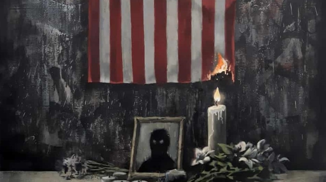 Εμπνευσμένο από τον τραγικό θάνατο του Τζορτζ Φλόιντ και το κίνημα Black Lives Matter είναι το νέο έργο του αινιγματικού καλλιτέχνη της street art, Banksy 
