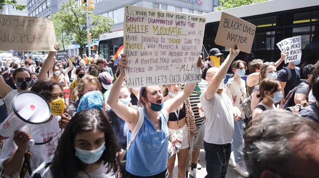 Διαδηλωτές κατά του ρατσιμού -Black Lives Matter