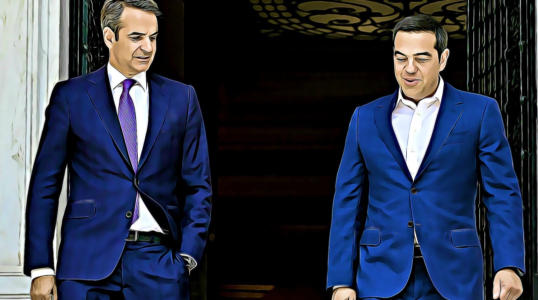 Συνάντηση Κυριάκου Μητσοτάκη-Αλέξη Τσίπρα στο Μέγαρο Μαξίμου