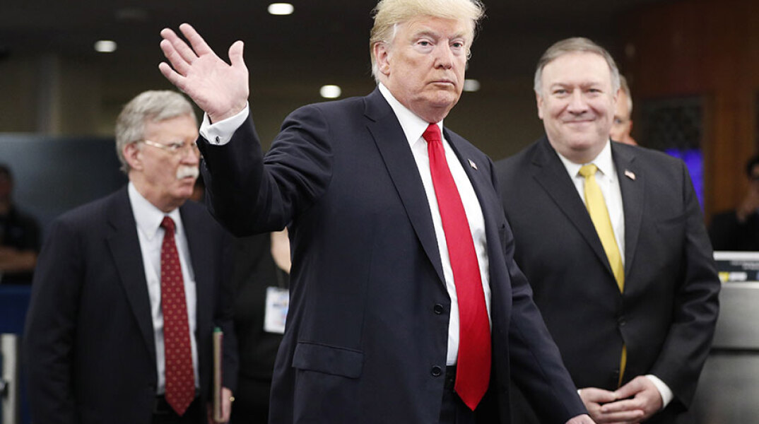 Ντόναλντ Τραμπ, Μάικ Πομπέο και Τζον Μπόλτον