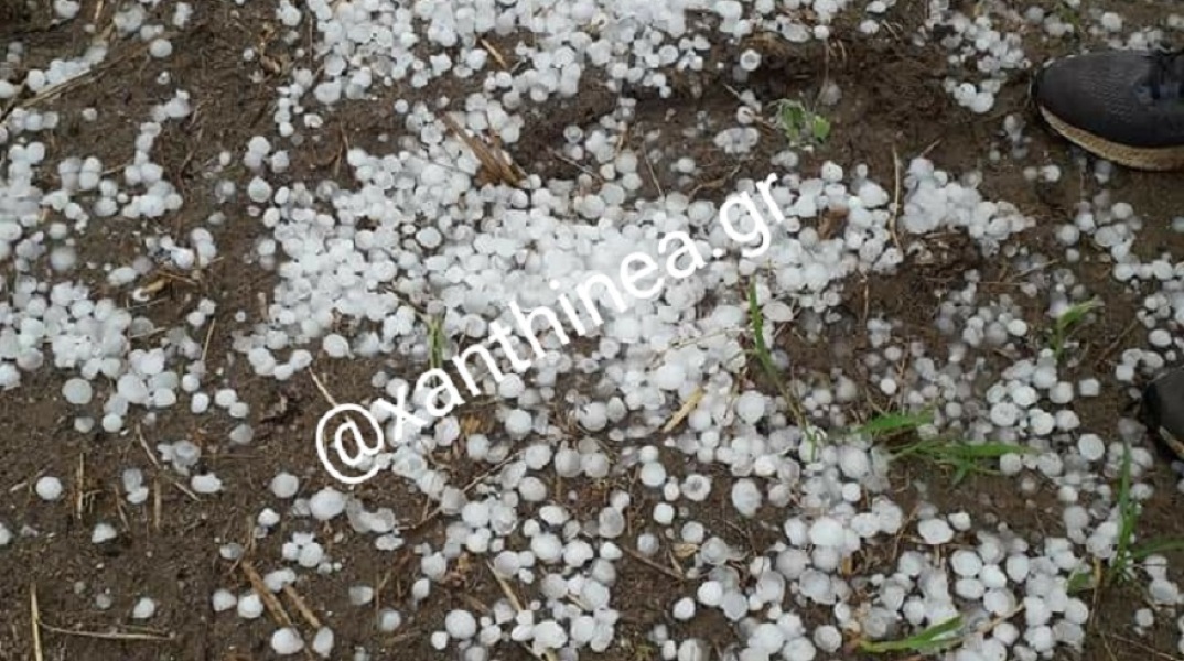 Χαλάζι στην Ξάνθη