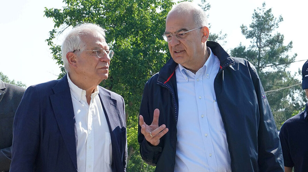 Επίσκεψη Μπορέλ - Δένδια στον Έβρο 