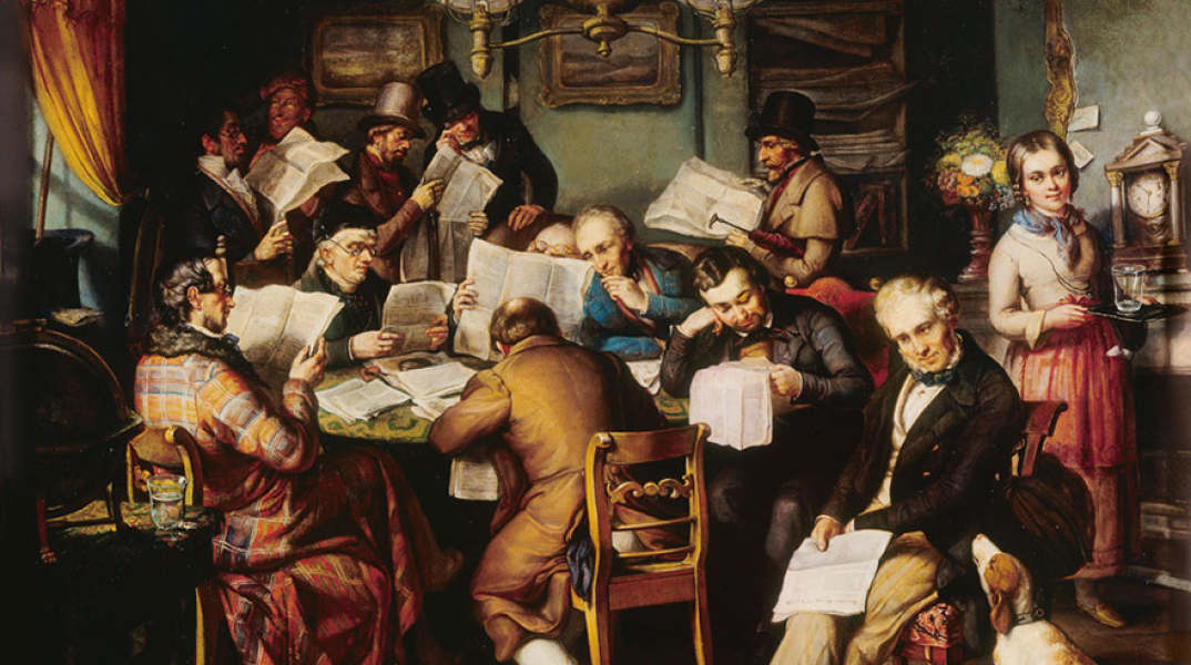 Heinrich Lukas Arnold «The Reading Room», 1840