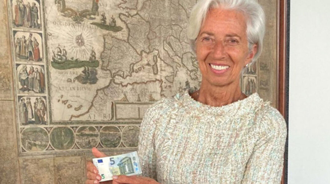 Με υπογραφή Λαγκάρντ τα νέα χαρτονομίσματα των 5 και 10 ευρώ