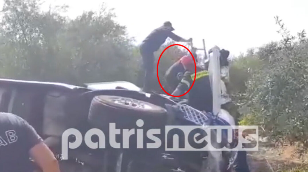 Βυτιοφόρο έπεσε σε αρδευτικό κανάλι στην Ηλεία - Πυροσβέστες απεγκλώβισαν δύο άτομα