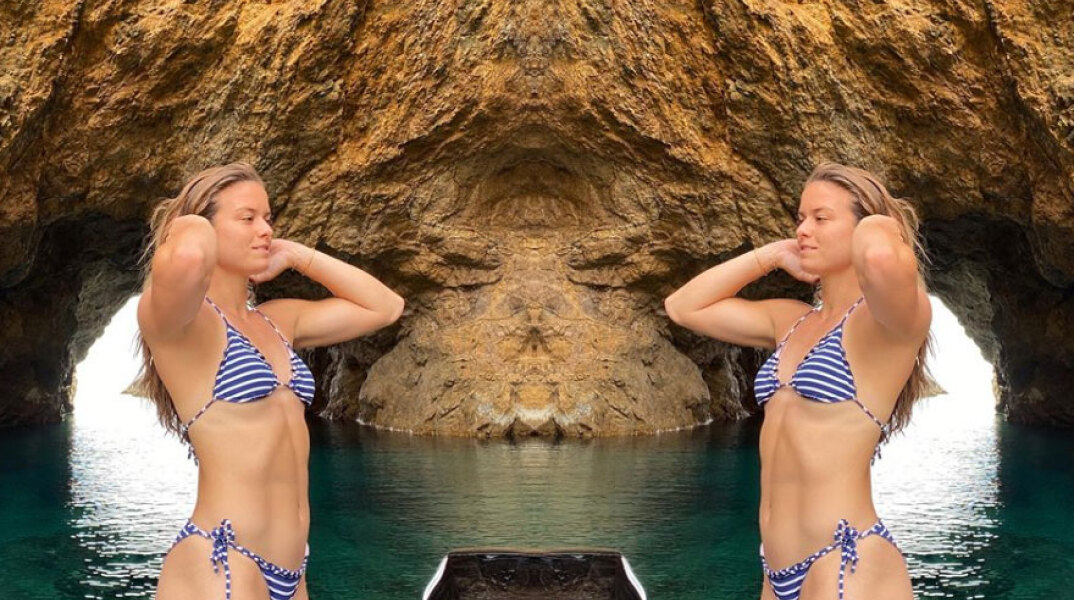 Εμπνευσμένο από τα ελληνικά χρώματα το μαγιό που φόρεσε η Μαρία Σάκκαρη