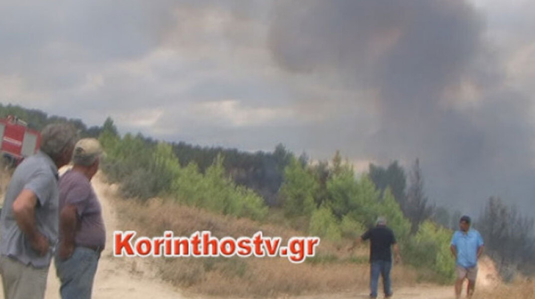 Επί ποδός οι πυροσβέστες στην Κορινθία - Ξέσπασε δασική πυρκαγιά στο Ελληνοχώρι