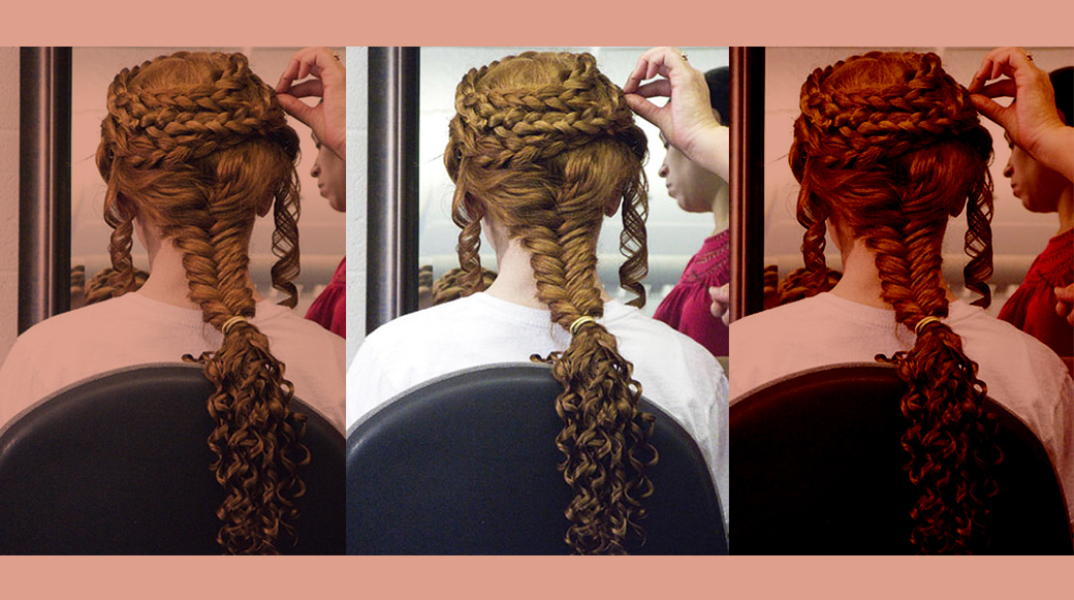 Έξι διαφορετικά χτενίσματα εμπνευσμένα από την κόμμωση των Καρυάτιδων, από την καθηγήτρια Dr. Katherin Schwab.