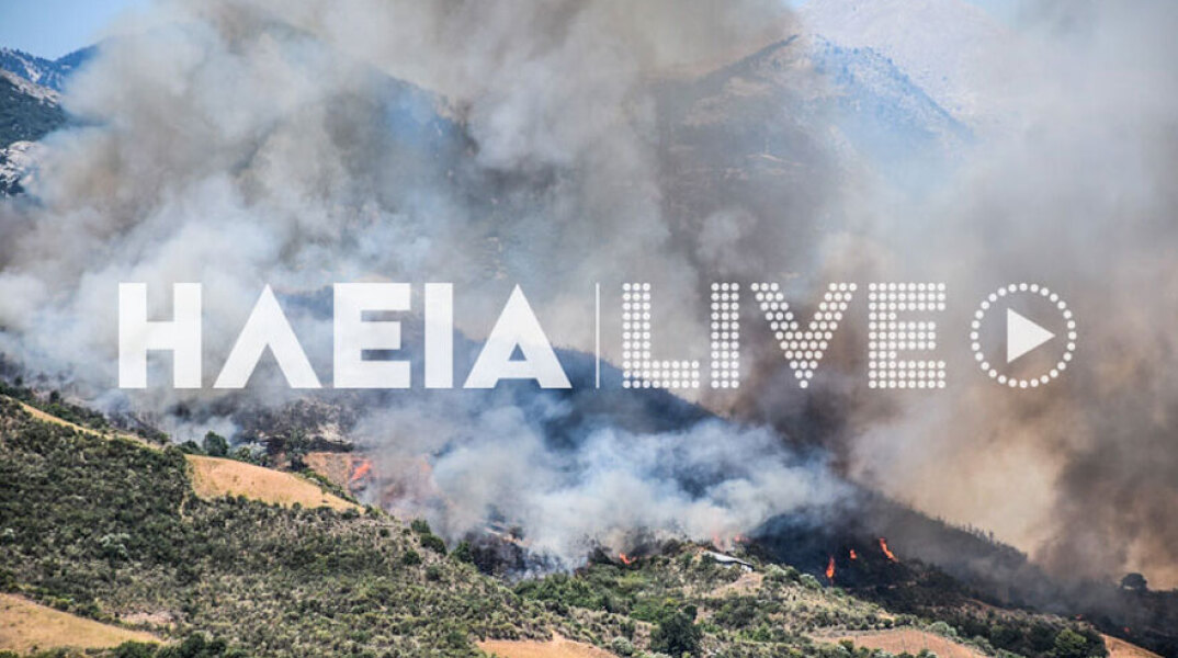 Φωτιά στην Ηλεία: Καίει σε δύσβατο σημείο στην περιοχή Ωλένη