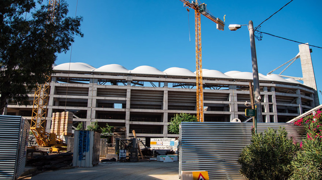 Το υπό κατασκευή νέο γήπεδο της ΑΕΚ στη Νέα Φιλαδέλφεια
