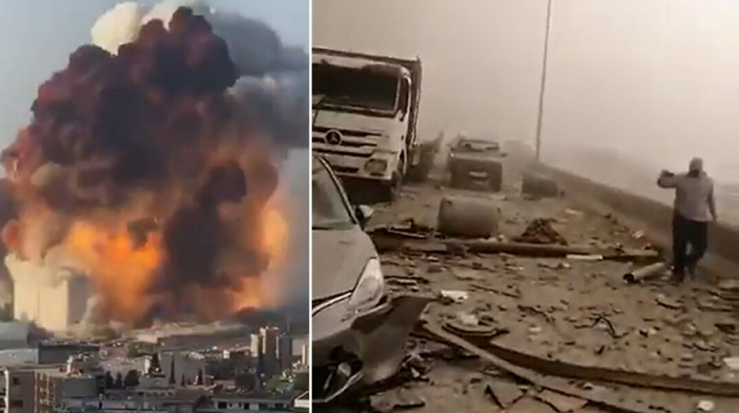 Τρομακτική έκρηξη στον Λίβανο - Ισοπεδώθηκαν κτίρια στη Βηρυττό