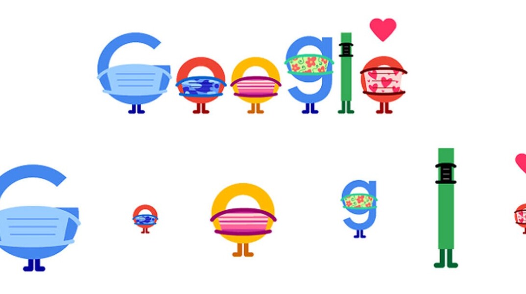 Google Doodle: Φορέστε μάσκα, σώστε ζωές