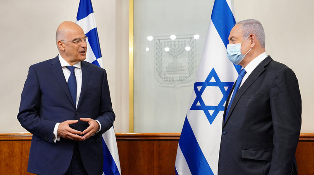 Στο Ισραήλ ο Νίκος Δένδιας - Ο Έλληνας υπουργός Εξωτερικών συναντήθηκε με τον πρωθυπουργό της χώρας Μπενιαμίν Νετανιάχου