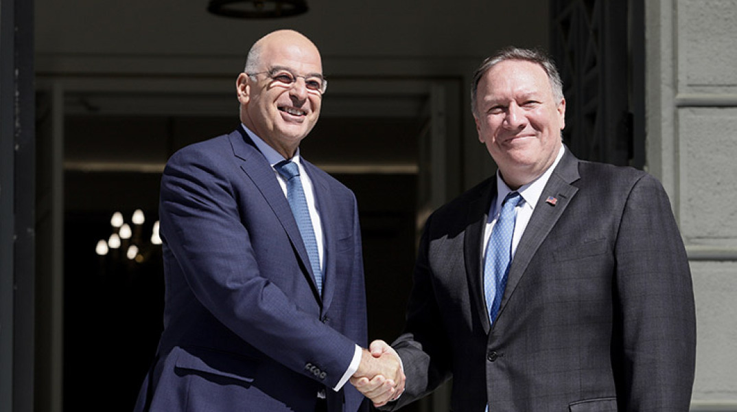  ΣΥΝΑΝΤΗΣΗ ΤΟΥ ΥΠΟΥΡΓΟΥ ΕΞΩΤΕΡΙΚΩΝ ΝΙΚΟΥ ΔΕΝΔΙΑ ΜΕ ΤΟΝ ΑΜΕΡΙΚΑΝΟ ΟΜΟΛΟΓΟ ΤΟΥ ΜΑΙΚ ΠΟΜΠΕΟ 