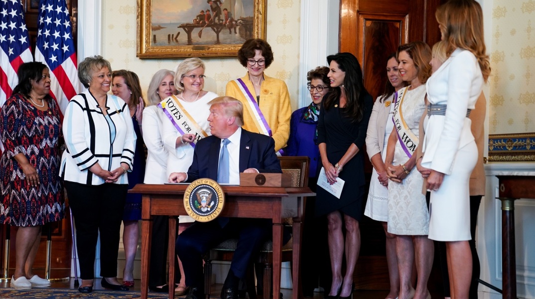 Ο πρόεδρος των ΗΠΑ Ντόναλντ Τραμπ στον Λευκό Οίκο 