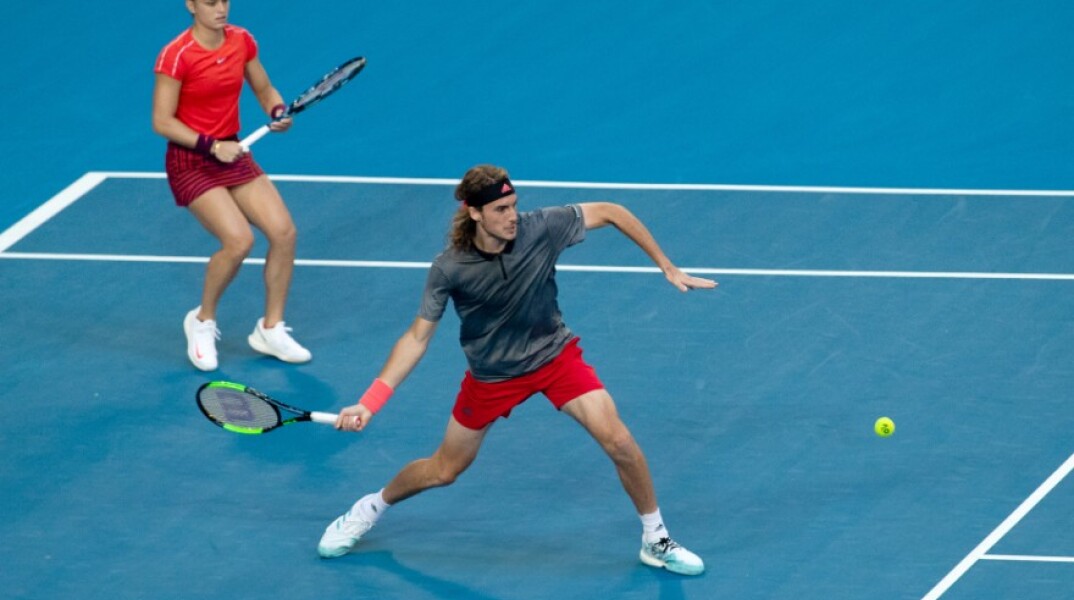 Ο Στέφανος Τσιτσιπάς και η Μαρία Σάκκαρη