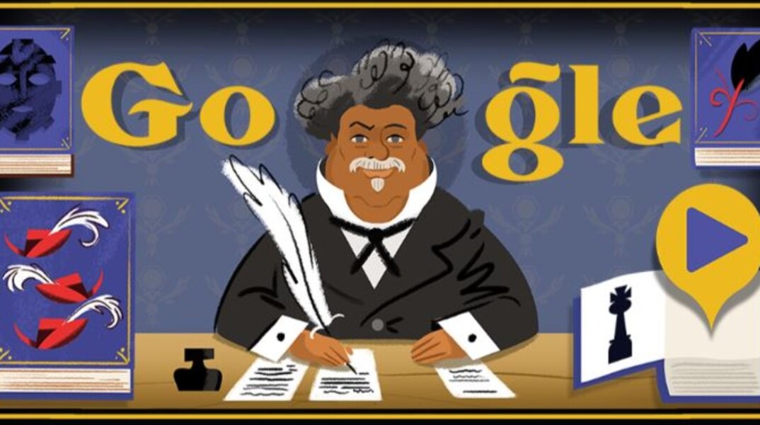 Το Doodle της Google για τον Αλέξανδρο Δουμά
