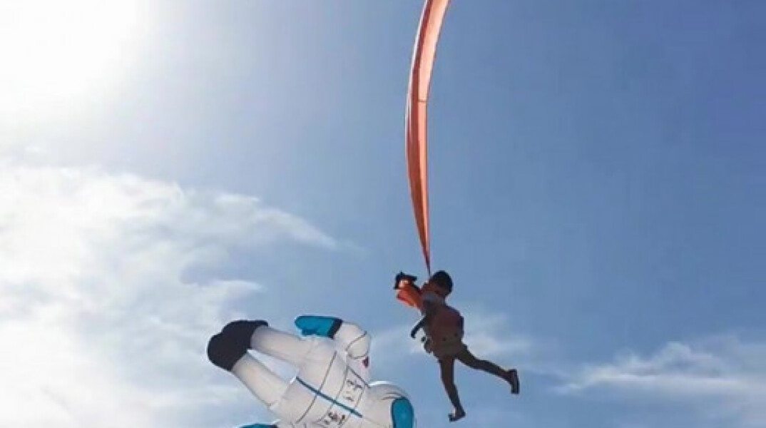 O χαρταετός σήκωσε το κορίτσι σε ύψος 30 μέτρων