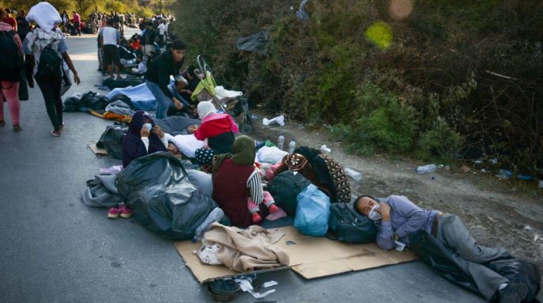Εικόνα από τη Μόρια σήμερα