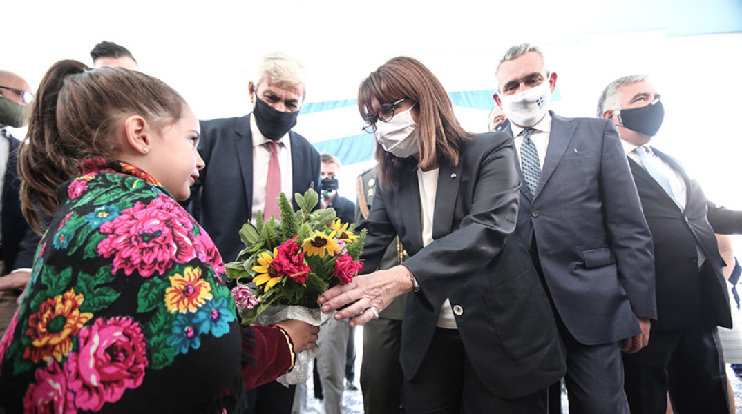 Επίσκεψη της ΠτΔ Αικατερίνης Σακελλαροπούλου στο Καστελόριζο στο πλαίσιο των εορτασμών για την 77η επέτειο για την απελευθτέρωση του νησίου την Κυριακή 13 Σεπτεμβίου 2020 