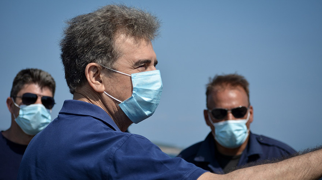 Επίσκεψη του Υπ. Μετανάστευσης και Ασύλου Νότη Μηταράκη και Υπ. Προστασίας του Πολίτη Μιχάλη Χρυσοχοίδη στη νέα προσωρινή δομή στο Κάρα Τέπε Λέσβου την Κυριακή 13 Σεπτεμβρίου 2020