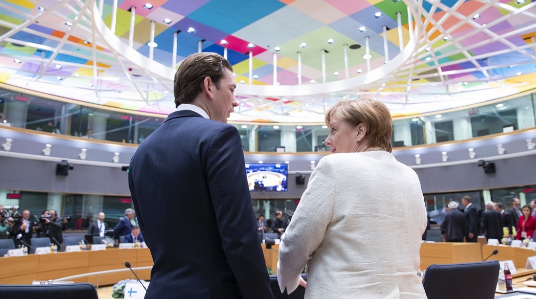 Ο Σεμπάστιαν Κουρτς και η Άνγκελα Μέρκελ 