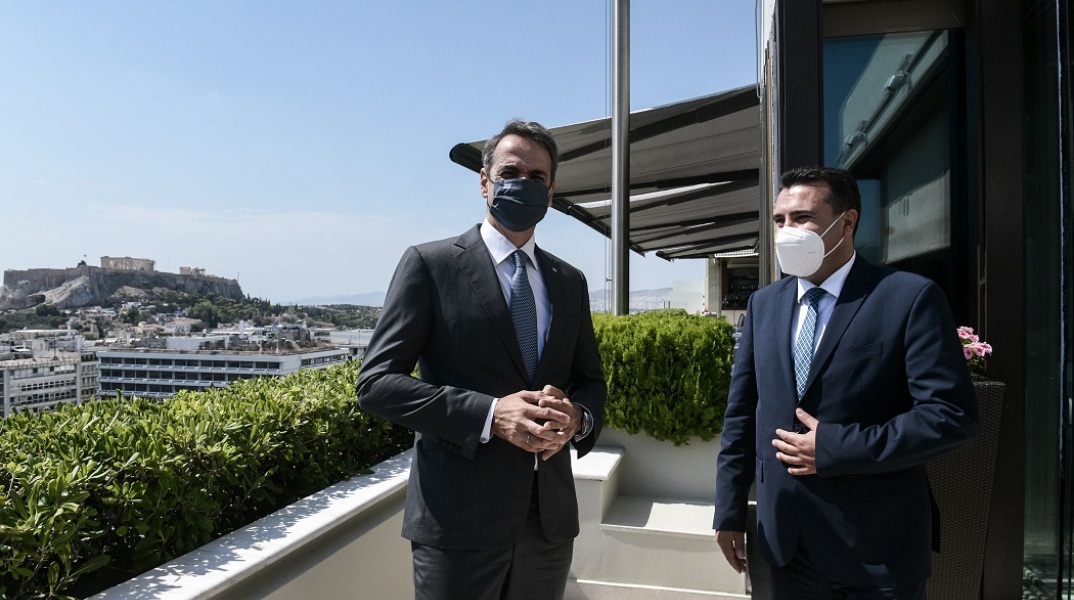 Γεύμα Κυριάκου Μητσοτάκη με τον Ζόραν Ζάεφ