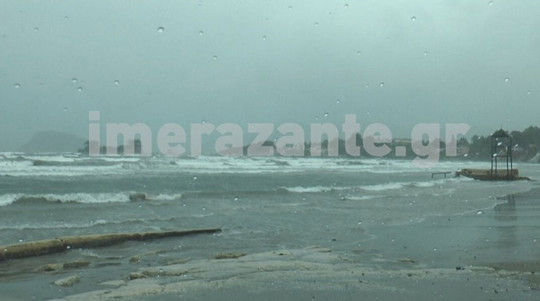 Καταιγίδες και θυελλώδεις άνεμοι στη Ζάκυνθο, καθώς πλησιάζει η κακοκαιρία «Ιανός»
