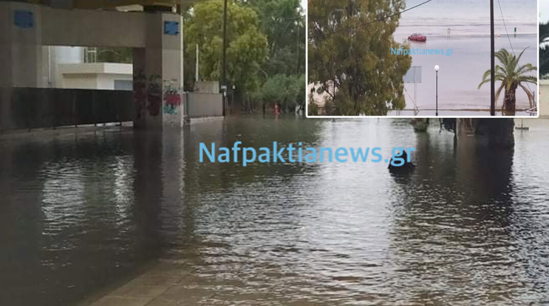 Κακοκαιρία «Ιανός»: Ένα με τη θάλασσα έγινε η στεριά στο Ρίο