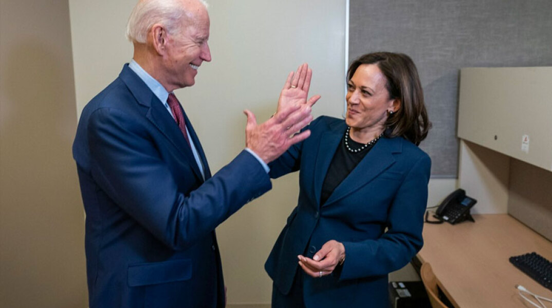 Ο υποψήφιος πρόεδρος των ΗΠΑ Τζο Μπάιντεν και η υποψήφια αντιπρόεδρος Καμάλα Χάρις
