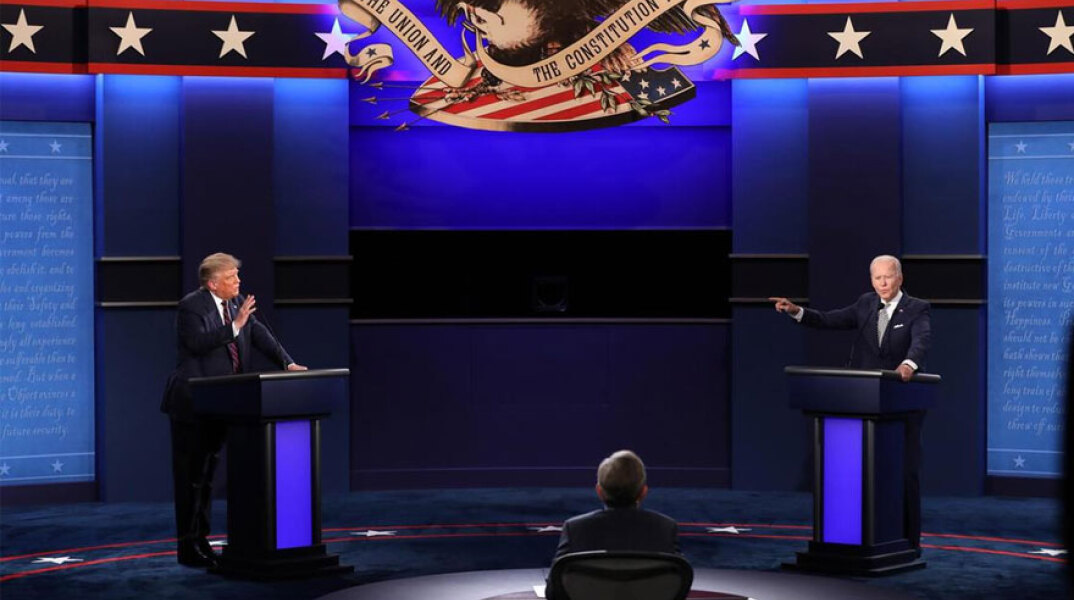 Ντόναλντ Τραμπ και Τζο Μπάιντεν στο πρώτο debate για τις αμερικανικές εκλογές 2020