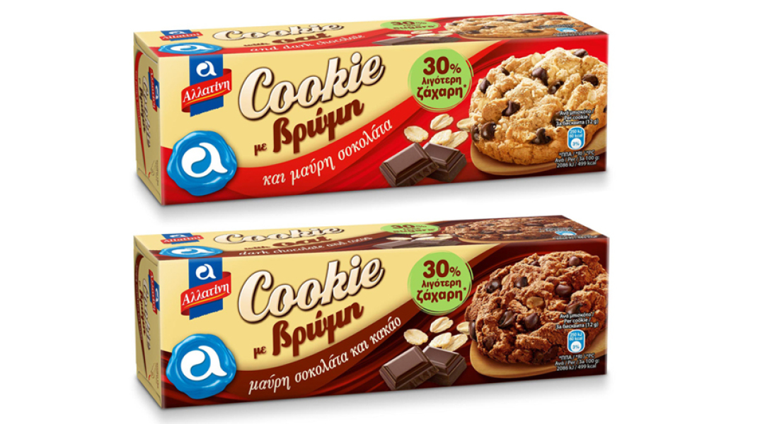 Νέα Αλλατίνη Cookie με Βρώμη και 30% λιγότερο ζάχαρη, σε δύο απολαυστικές γεύσεις!