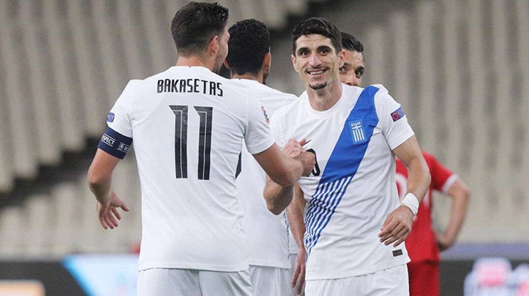 Μάνταλος και Μπακασέτα οι σκόρερ στη νίκη της Εθνικής Ελλάδος με 2-0 κόντρα στη Μολδαβία