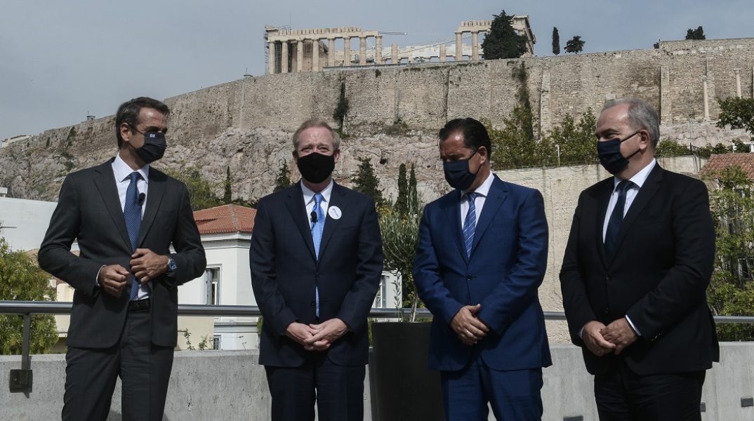 Ομιλία του Πρωθυπουργού Κυριάκου Μητσοτάκη, σε εκδήλωση στο Μουσείο της Ακρόπολης, μαζί με τον Πρόεδρο της Microsoft Brad Smith