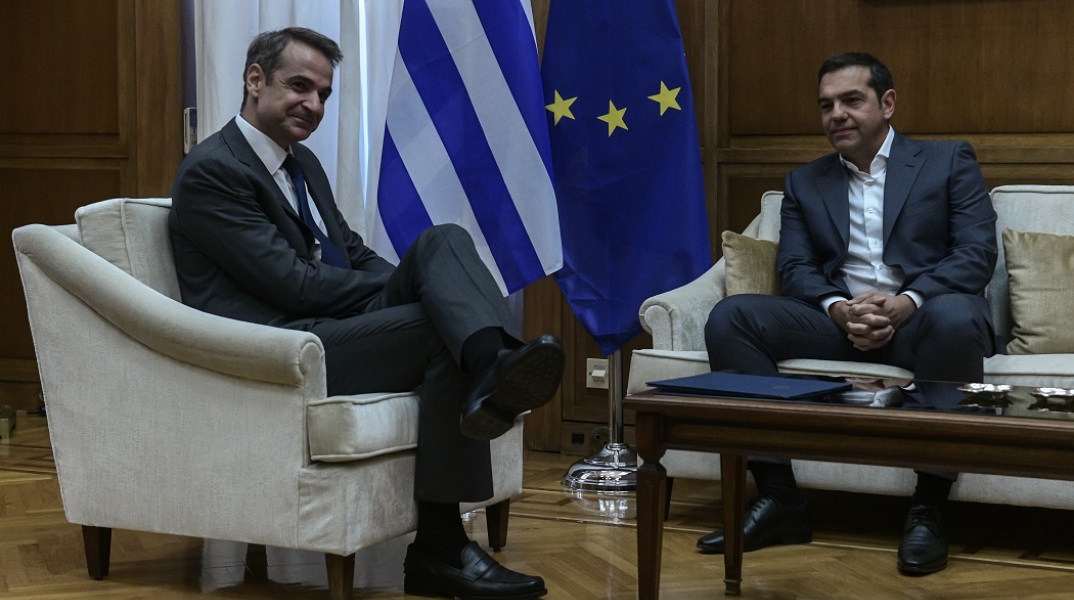 Ο Κυριάκος Μητσοτάκης και ο Αλέξης Τσίπρας