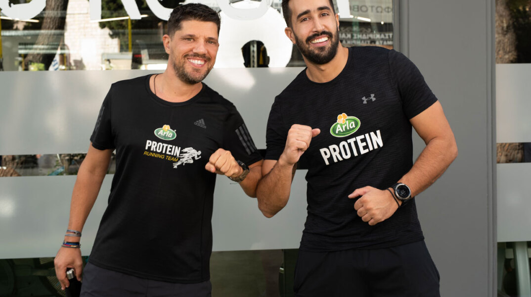 Αλέξανδρος Παπανδρέου και Δημήτρης Κουλούρης στο event Arla Protein και Spetses Mini Marathon