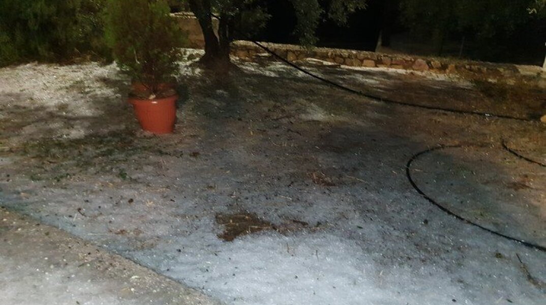 Χαλάζι στα Χανιά