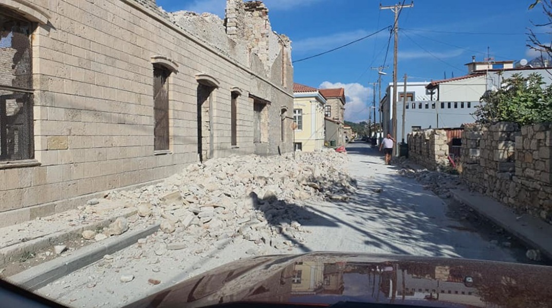 Καταστροφές από τον σεισμό στην Σάμο