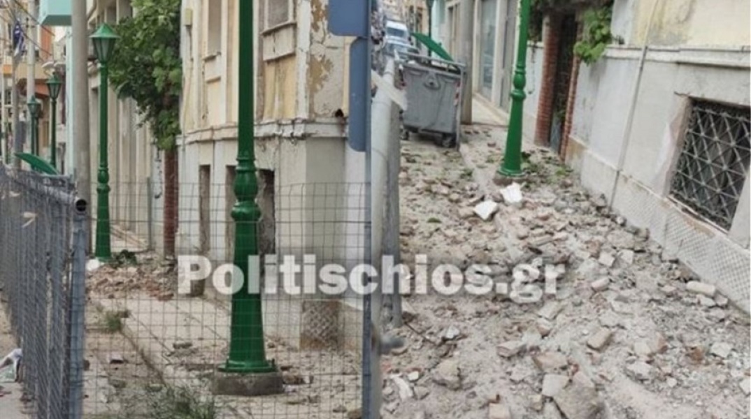 Καταστροφές σε κτίρια στη Χίο από το σεισμό στη Σάμο