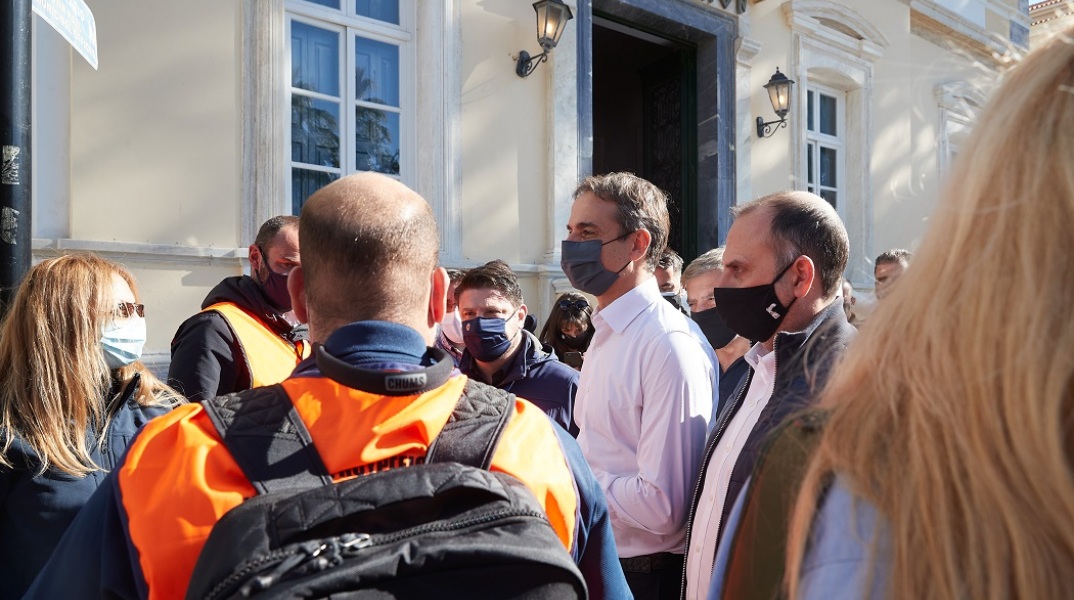 Ο Κυριάκος Μητσοτάκης στη Σάμο