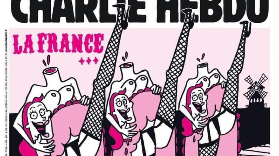 To νέο εξώφυλλο του γαλλικού, σατιρικού περιοδικού Charlie Hebdo
