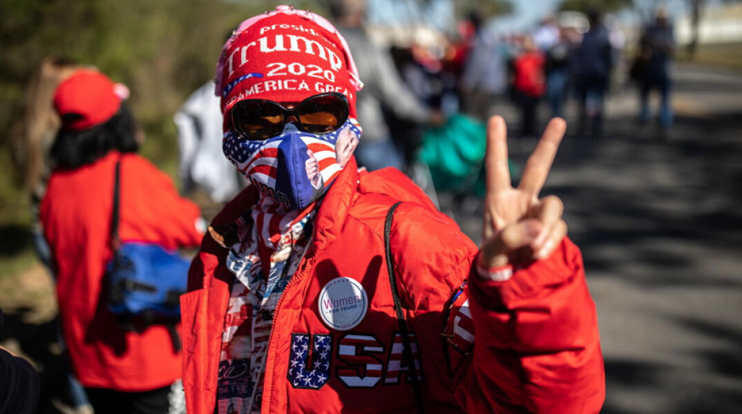 Υποστηρικτής του Ντόναλντ Τραμπ στις αμερικανικές εκλογές 2020