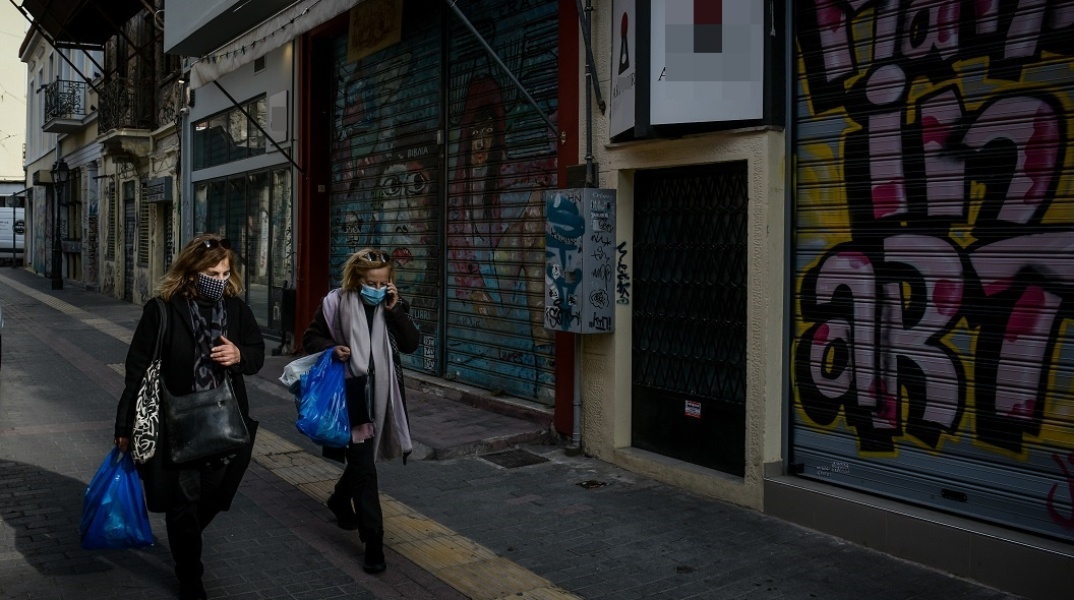 Στιγμιότυπο από το lockdown στην Αθήνα 