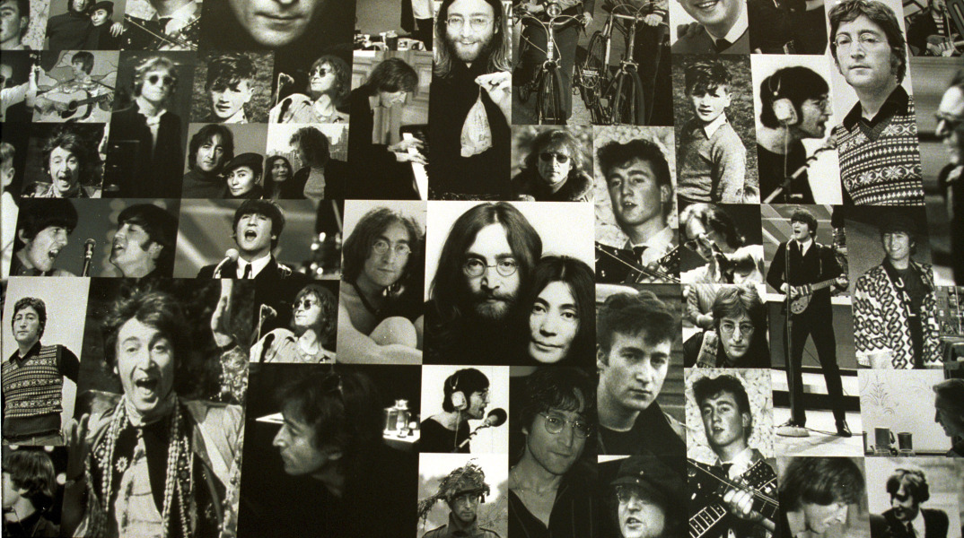 Κολλάζ με φωτογραφίες του Τζον Λένον, της Γιόκο Όνο και των Beatles