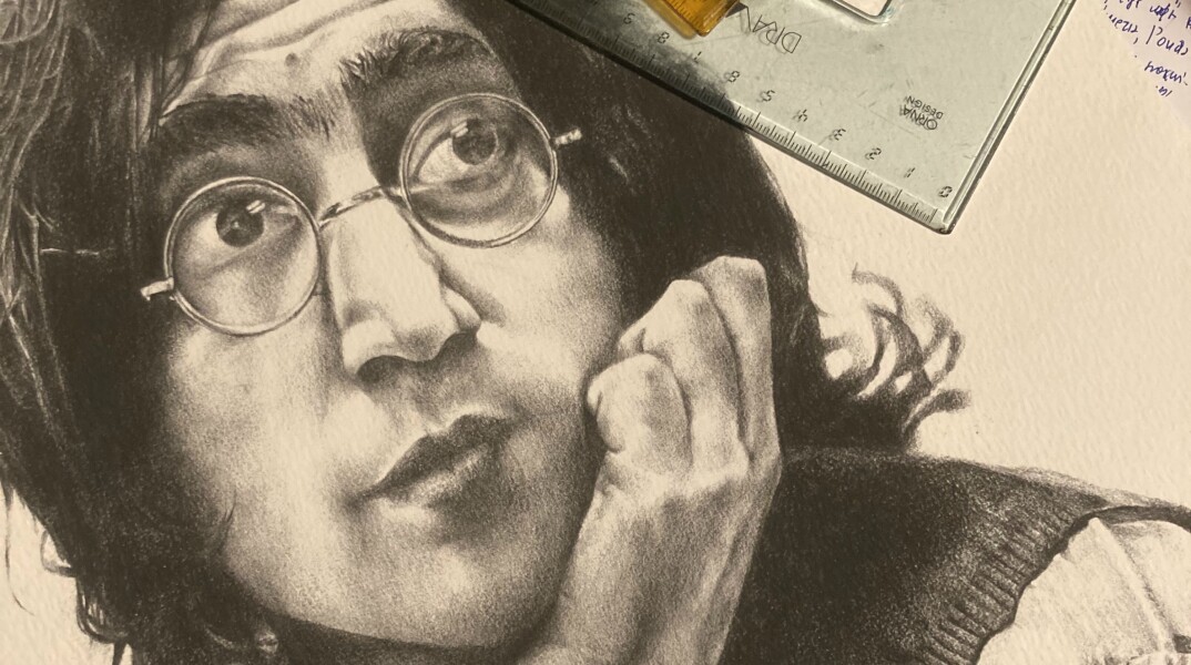 Σκίτσο του Βαγγέλη Περρή για τον Τζον Λένον