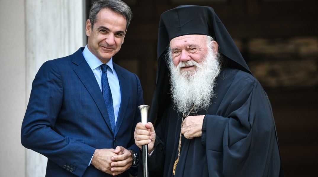 Στιγμιότυπο από παλαιότερη συνάντηση του πρωθυπουργού με τον Αρχιεπίσκοπο Ιερώνυμο