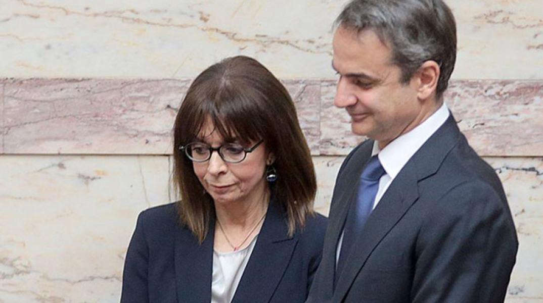 Αικατερίνη Σακελλαροπούλου - Κυριάκος Μητσοτάκης